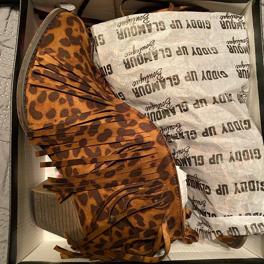Leopard booties